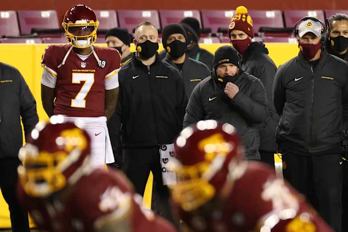 Dwayne Haskins Watching Benched © Geoff Burke 2020 Dec 27